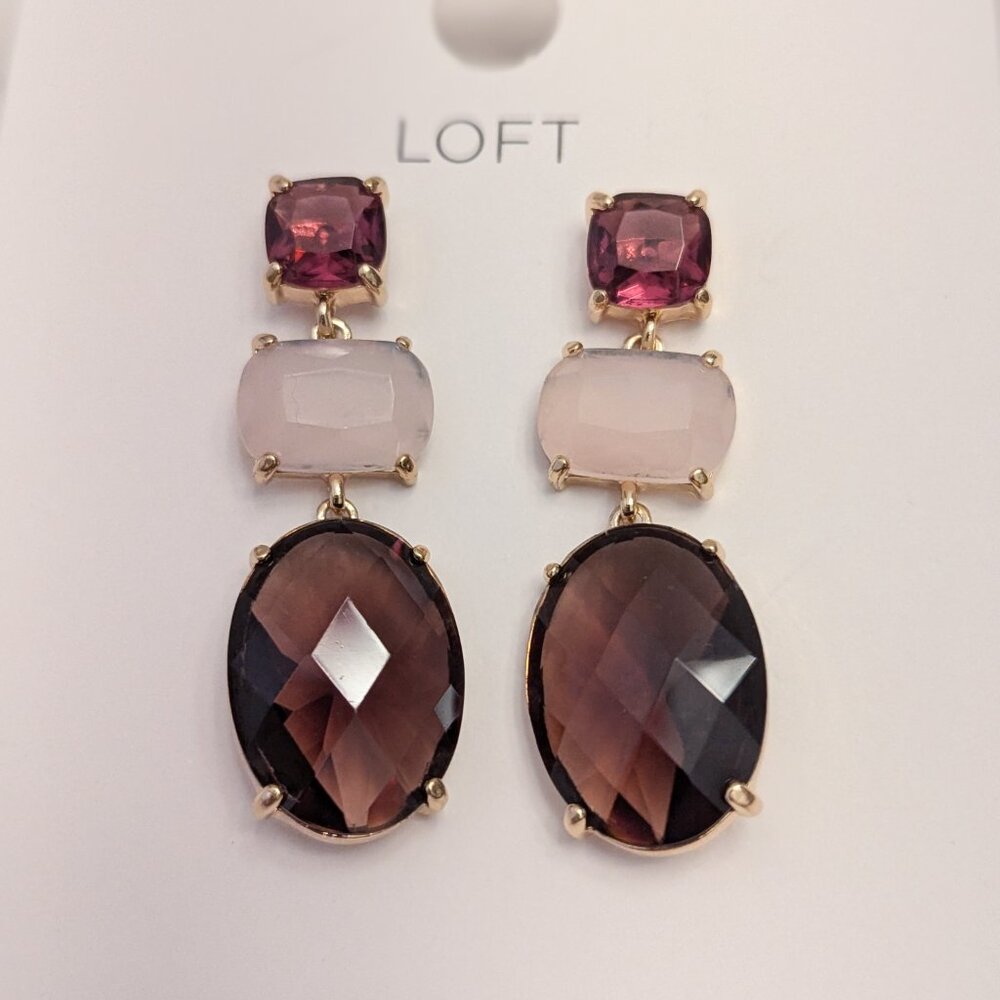Loft Multifaceted Statement Drop Earrings